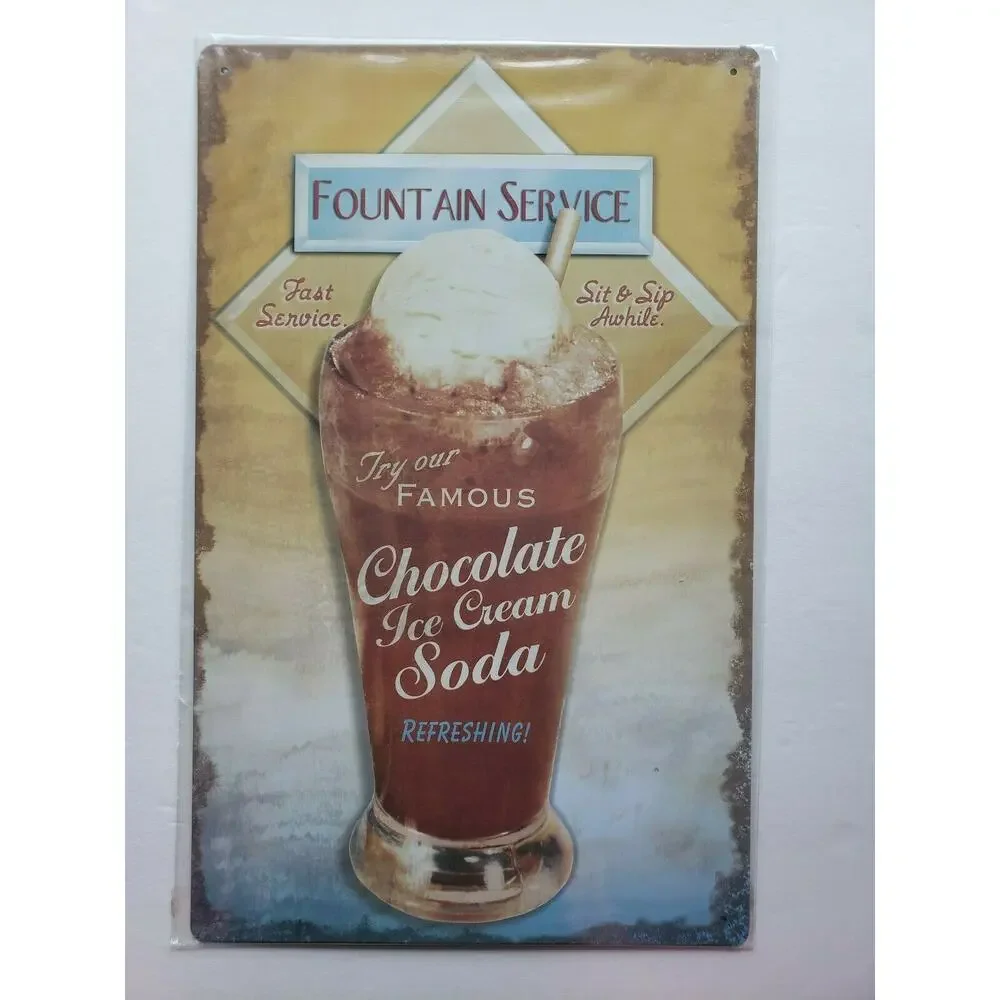 Fountain‎ Service 16 x10 Ohio Wholesale Inc.Rustic Retro Metal Signs 27935